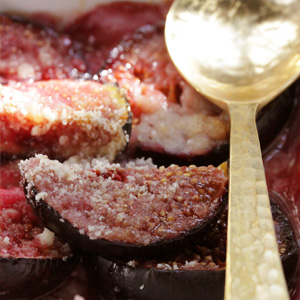Gratin de figues au lait végétal de lavande